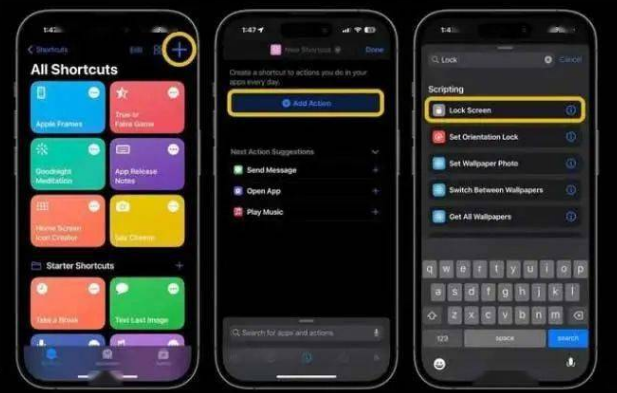 山阳苹果14锁屏维修店分享iPhone14升级iOS16.4后如何创建锁屏快捷方式 
