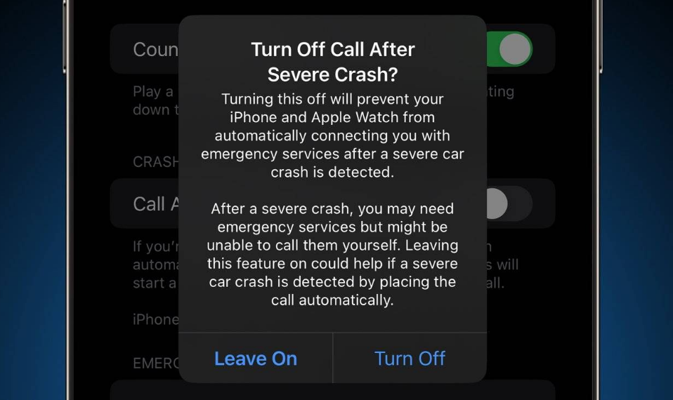山阳苹果14维修分享 iPhone 14 和 Apple Watch 上关闭崩溃检测 